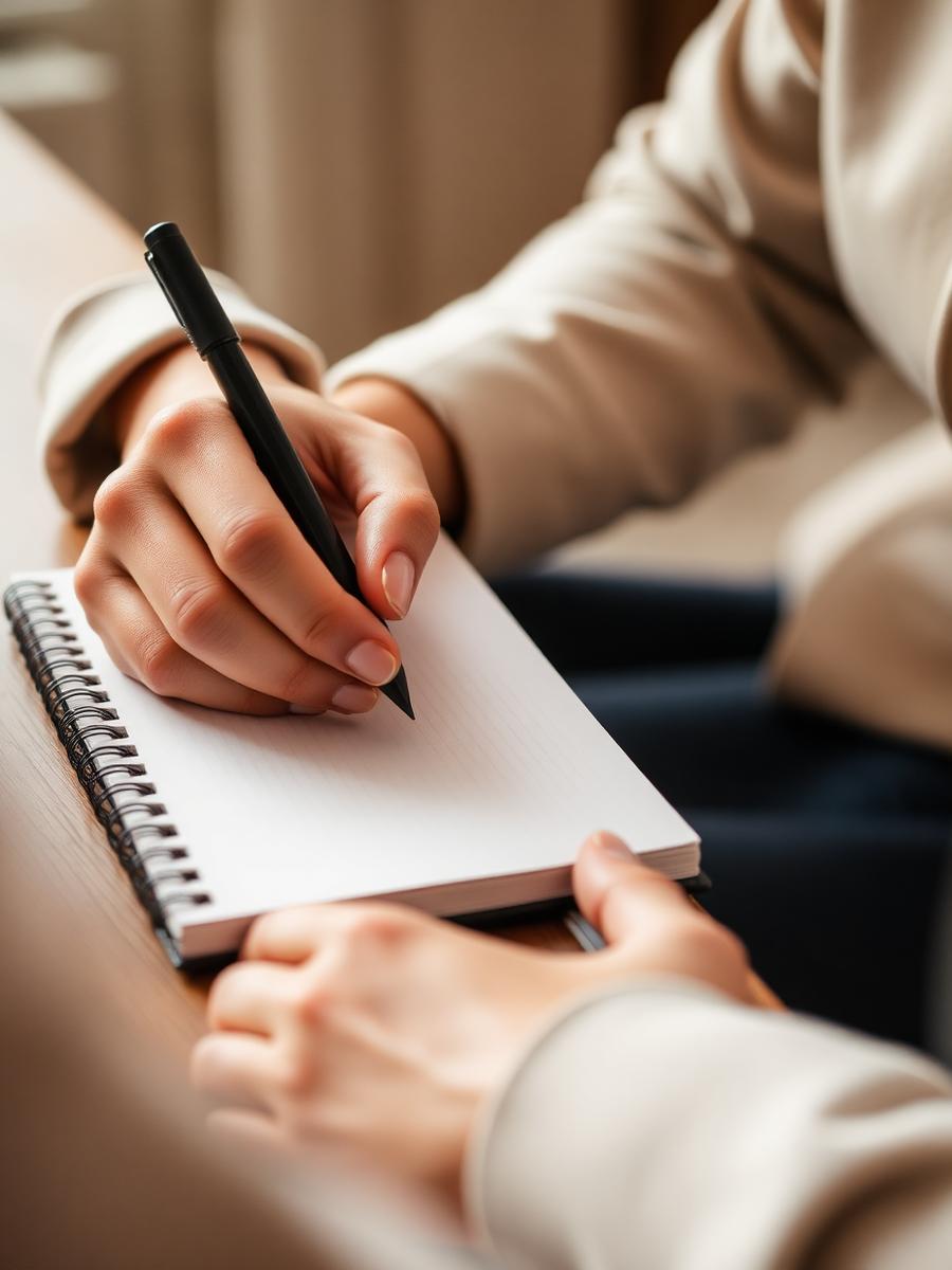 Participant taking notes during workshop
